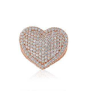 5CT Round Diamond Heart Ring