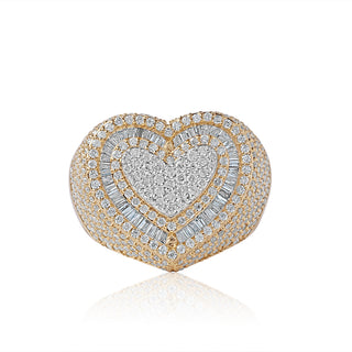 4.5CT Round Diamond Baguette Heart Shape Ring