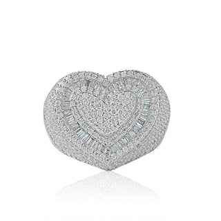 4.5CT Round Diamond Baguette Heart Shape Ring