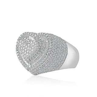 4.5CT Round Diamond Baguette Heart Shape Ring