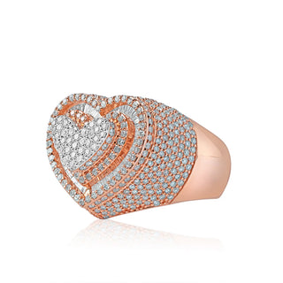 4.5CT Round Diamond Baguette Heart Shape Ring