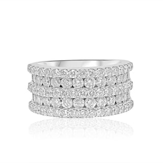 4.5CT Double Row Round Diamond Band