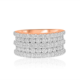 4.5CT Double Row Round Diamond Band