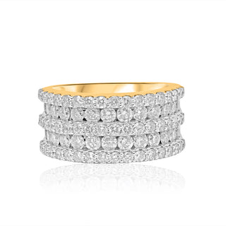 4.5CT Double Row Round Diamond Band