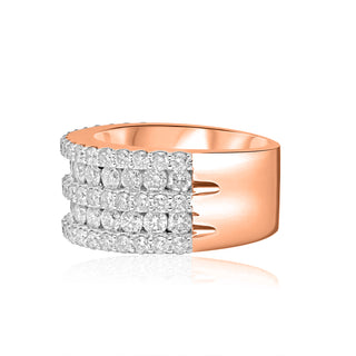 4.5CT Double Row Round Diamond Band