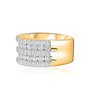 4.5CT Double Row Round Diamond Band