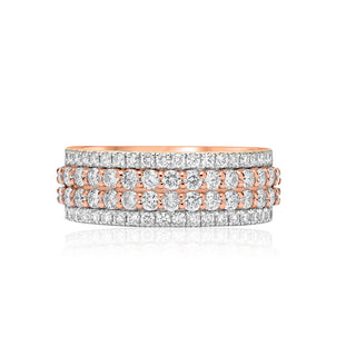 3.5CT Two-Tone Round Diamond Band