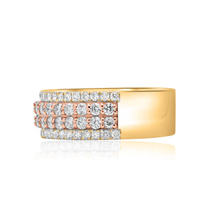 3.5CT Two-Tone Round Diamond Band