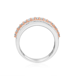 3.5CT Two-Tone Round Diamond Band