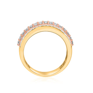 3.5CT Two-Tone Round Diamond Band