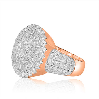 5CT Round Diamond Baguette Ring