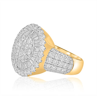 5CT Round Diamond Baguette Ring