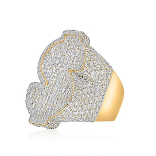 7CT Baguette Diamond Money Ring