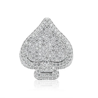 7CT Round Diamond Ace Of Spade Ring