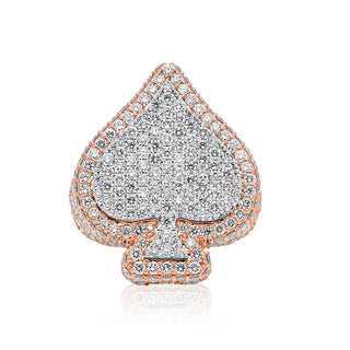 7CT Round Diamond Ace Of Spade Ring