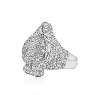 7CT Round Diamond Ace Of Spade Ring