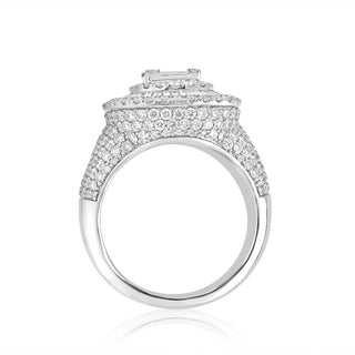 5CT Diamond Baguette Square Ring