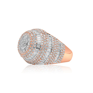 5CT Round Diamond Baguette Ring