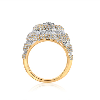 5CT Round Diamond Baguette Ring