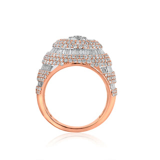 5CT Round Diamond Baguette Ring