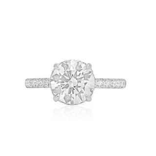 White Gold Women's Lab Round Diamond Certified Ring