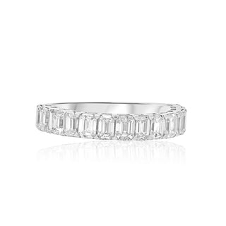 2.5CT Emerald Cut Lab Diamond Band