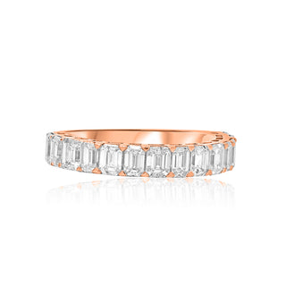 2.5CT Emerald Cut Lab Diamond Band