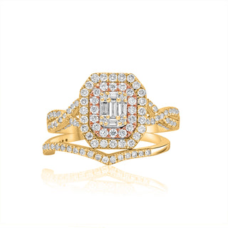 3.5CT Women's Diamond Baguette Engagement Ring