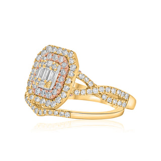 3.5CT Women's Diamond Baguette Engagement Ring