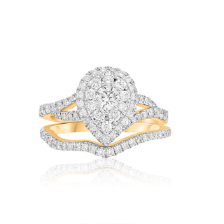 Yellow Gold Women's Diamond Pear Shape Engagement Ring