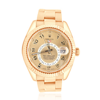 Rolex Sky Dweller Yellow Gold 42MM Champagne Dial 18K