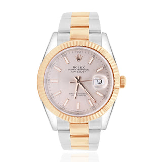 Rolex Date Just II 40MM Two-Tone Rose Gold Sun-Dust Dial 18K