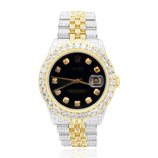 Rolex 36MM Two-Tone Full Iced Out