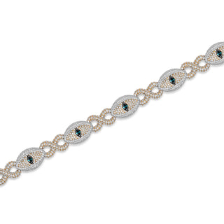 Blue Sapphire Diamond Eye Bracelet