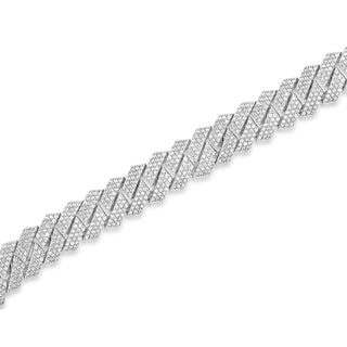 Diamond Cuban Prong Bracelet