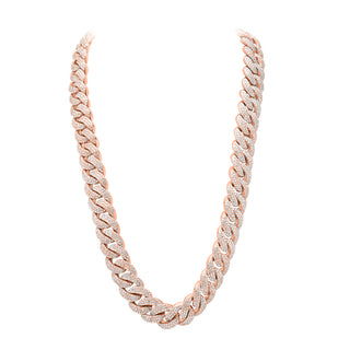 Rose Gold Cuban Pave Diamonds