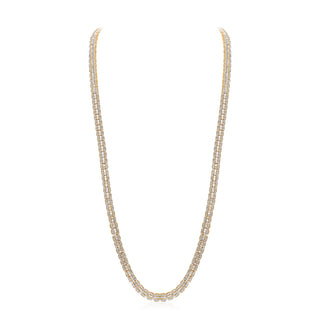 Yellow Gold Diamond Baguette Chain