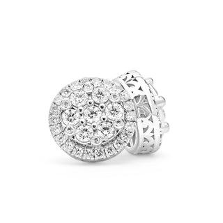 White Gold Round Brilliant Diamond Earrings