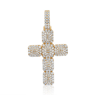 Yellow Gold Diamond Mini Pave Cross