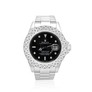 Men's Rolex Submariner Stainless Steel Diamond Watch [Pre Owned]