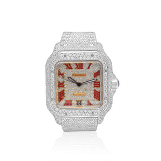 Men's Cartier Santos Full Diamond Watch