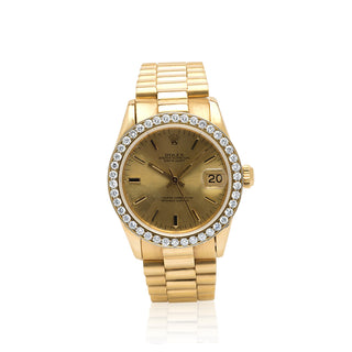 Rolex Datejust 18KT Yellow Gold Diamond Watch