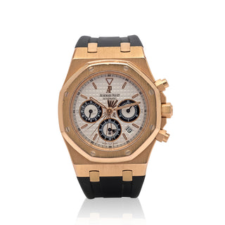 Rose Gold Royal Oak Chronograph AP Rubber Watch [Pre Owned]